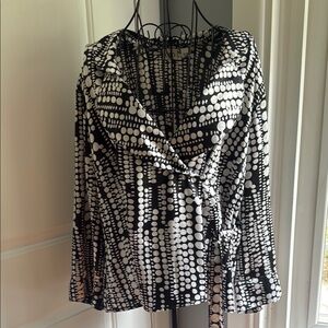 CATO black and white polkadot side wrap